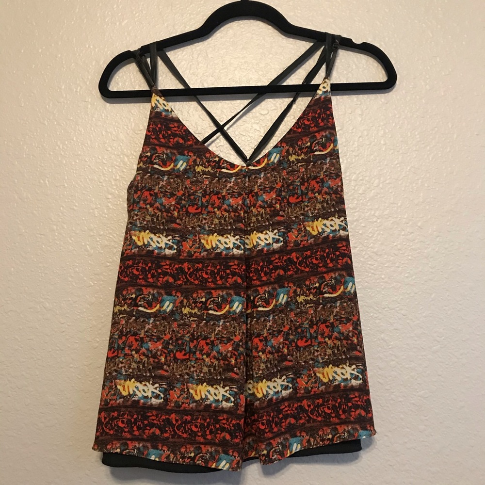 Sam Edelman | Multi-color Flowy Cross-back Tank